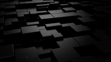 Geometrik Şekillerin Arkaplanı. Soyut hareket, döngü, iki renk, 3D görüntüleme, 4k çözünürlük