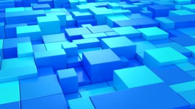 Geometrik Şekillerin Arkaplanı. Soyut hareket, döngü, iki renk, 3D görüntüleme, 4k çözünürlük