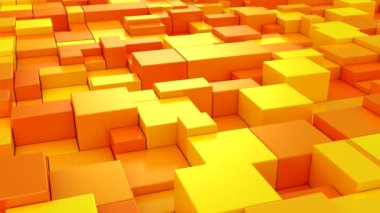 Geometrik Şekillerin Arkaplanı. Soyut hareket, döngü, iki renk, 3D görüntüleme, 4k çözünürlük