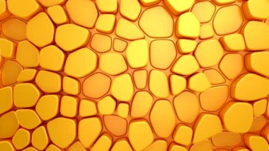 Geometrik Şekillerin Arkaplanı. Soyut hareket, döngü, iki renk, 3D görüntüleme, 4k çözünürlük
