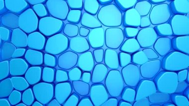 Geometrik Şekillerin Arkaplanı. Soyut hareket, döngü, iki renk, 3D görüntüleme, 4k çözünürlük