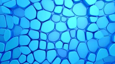Geometrik Şekillerin Arkaplanı. Soyut hareket, döngü, iki renk, 3D görüntüleme, 4k çözünürlük