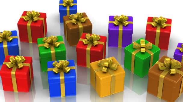 Scatole regalo animate — Video Stock