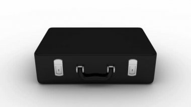 Altın çubuklar ile animasyonlu bavul