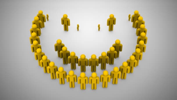 Les gens ont formé un sourire 