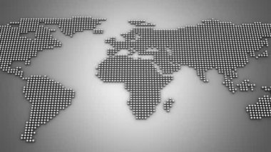 Küreler bir dünya haritası oluşturmak