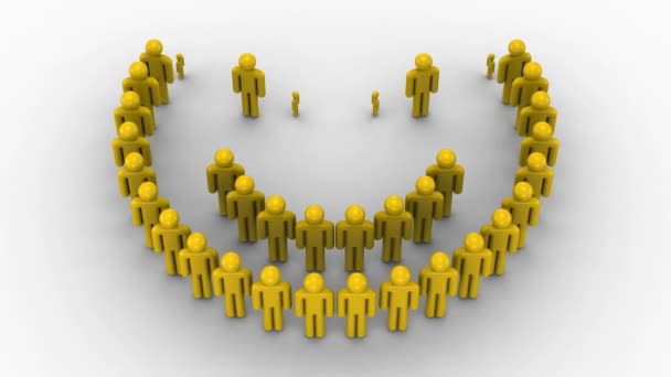 Les gens ont formé un sourire 