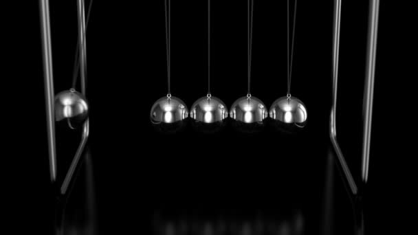 Newton's Cradle animatie — Stockvideo