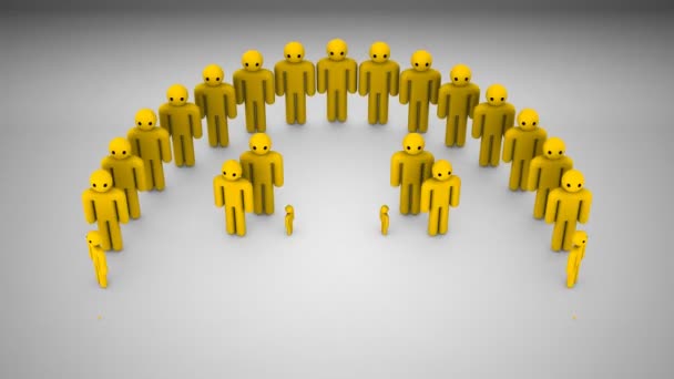 Les gens ont formé un sourire 