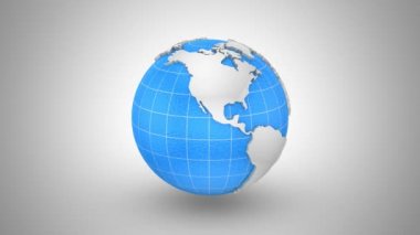 Dünya Haritası bir küre döner