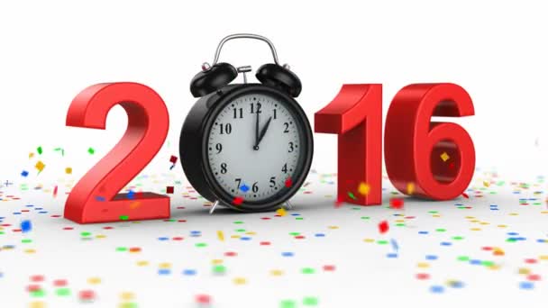 Nuevo año 2016 — Vídeo de stock