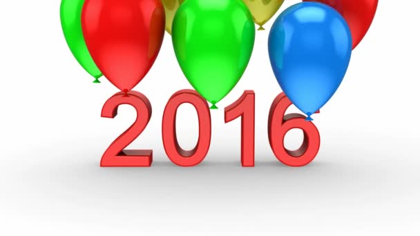 Presentatie van nieuwe jaar 2016 — Stockvideo
