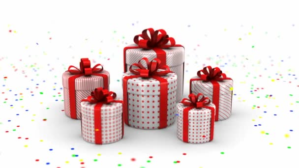 Scatole regalo Animazione — Video Stock