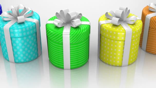 Gift Boxes Animation — Stock Video