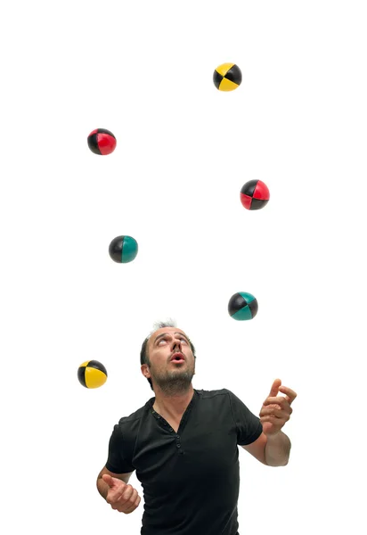 Чемпіон жонглер ізольовані — стокове фото