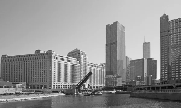 Chicago blanco y negro — Foto de Stock