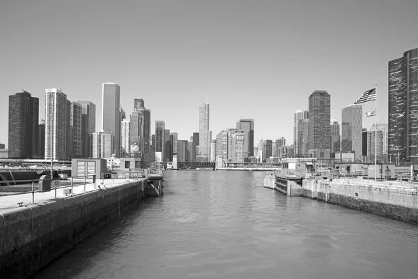 Chicago noir et blanc — Photo