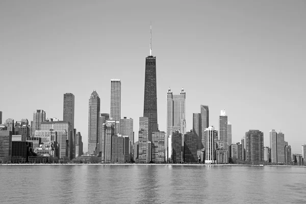 Черный и белый Чикаго — стоковое фото