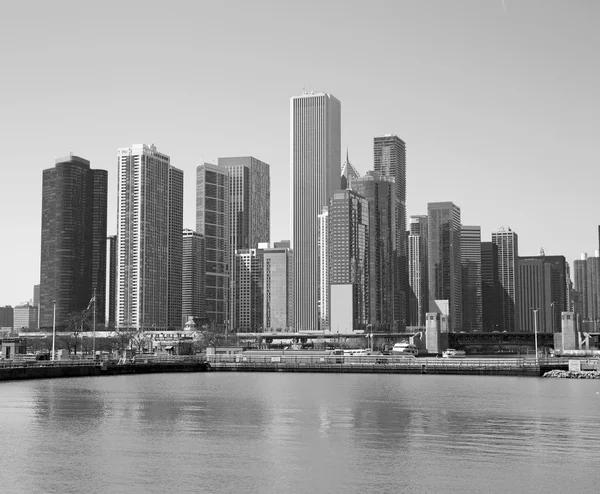 Chicago blanco y negro — Foto de Stock