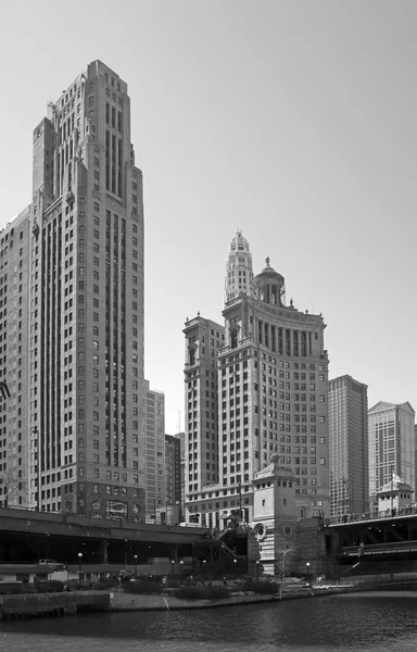 Zwart-wit chicago — Stockfoto