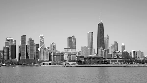 黑色和白色芝加哥 免版税图库照片