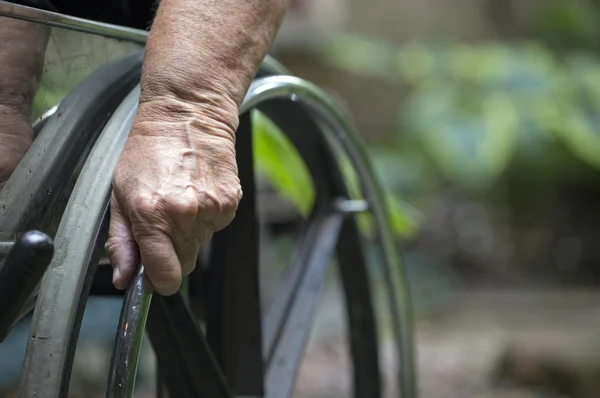 Primo piano della sedia a rotelle — Foto Stock