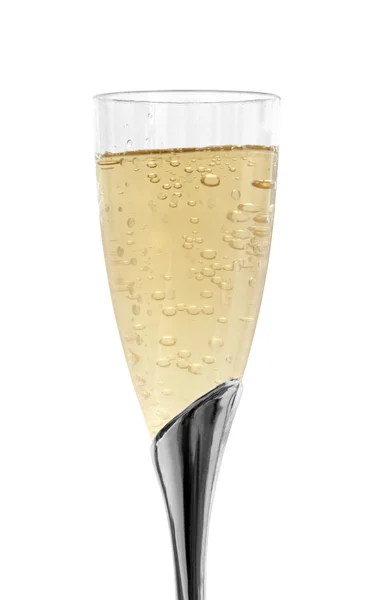 Isolerade glas champagne — Stockfoto