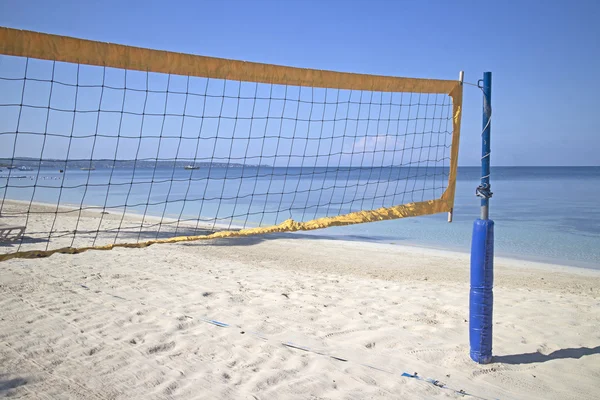 Volleyballnetz am Strand — Stockfoto