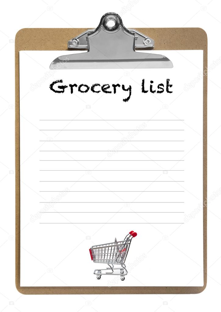 Grocery list pad