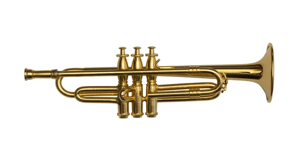 Trumpet over white — Stock Photo, Image