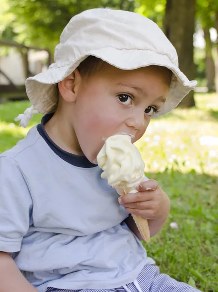 Child with ice cream Stock Image