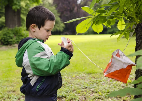 Child orienteering — Stock Photo, Image