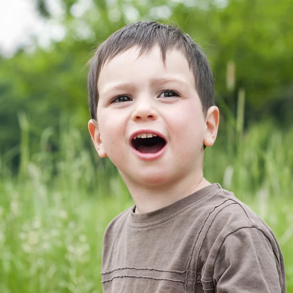 Niño feliz al aire libre — Foto de Stock