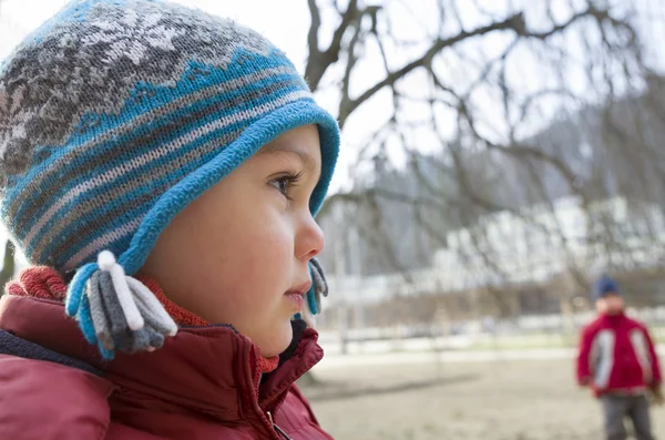 Winter kind portret — Stockfoto