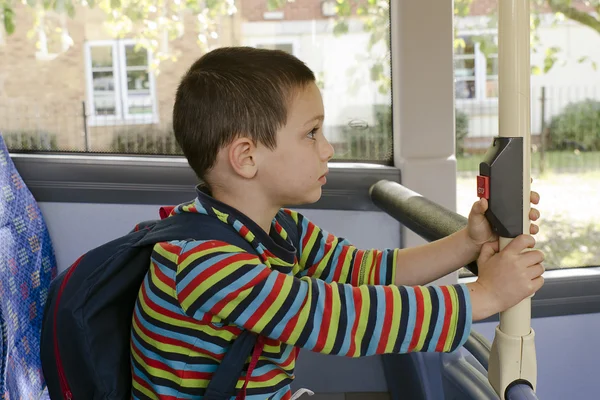 Child on bus — Stock Photo, Image