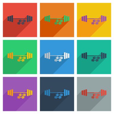 Gölge düz kavramı modern tasarımı ile Halter seti