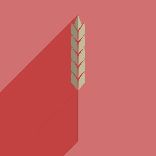 Плоскі значки з тіні пшениці — стоковий вектор