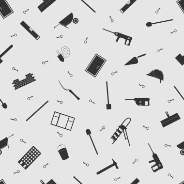 Vektör arka plan Dikişsiz desen illüstrasyon inşaat