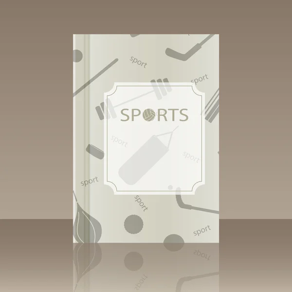 Gerçekçi tasarım öğesi. Spor hakkında kitap — Stok Vektör