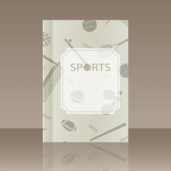Элемент реалистичного дизайна. Книга о спорте — стоковый вектор