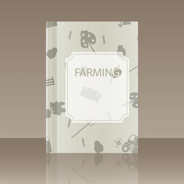 Realistisches Gestaltungselement. Buch über Landwirtschaft — Stockvektor
