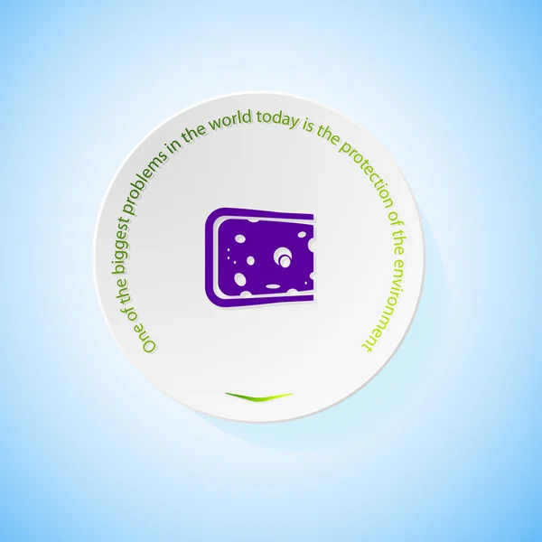 Icônes environnementales représentant le fromage à l'ombre — Image vectorielle