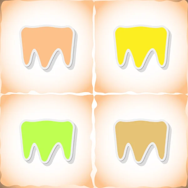 Dente. Imagem abstrata objeto Medicina —  Vetores de Stock