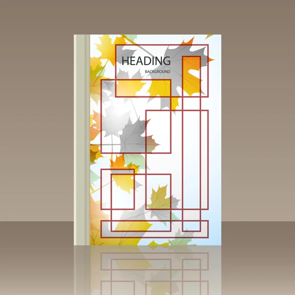 Podzimní motiv knihy. Javorové listy. Vektorový pozadí — Stockový vektor