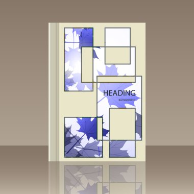 Kitap sonbahar motif. Akçaağaç yaprakları. Vektör arka plan