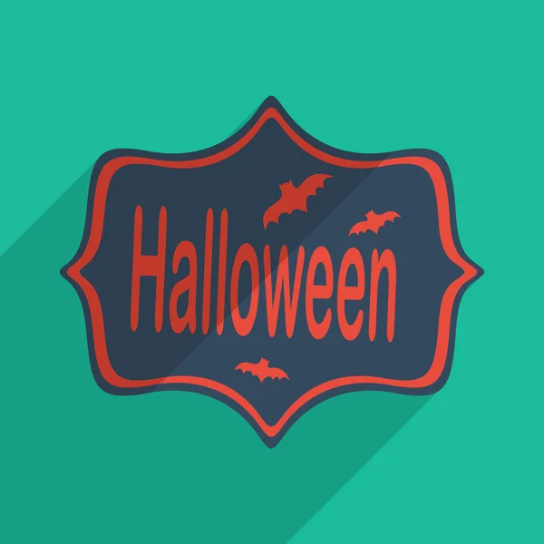 Iconos planos de diseño moderno con sombra de Halloween — Vector de stock