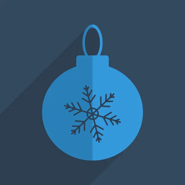 Iconos planos de diseño moderno con sombra de bola de Navidad — Vector de stock