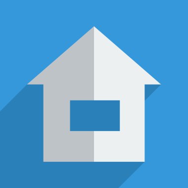 Düz simgeler modern tasarım gölge ev ile