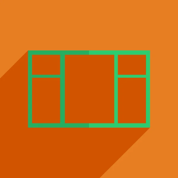 윈도우의 그림자와 평면 아이콘 현대적인 디자인 — 스톡 벡터