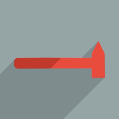 Düz simgeler modern tasarımı ile çekiç gölgesi